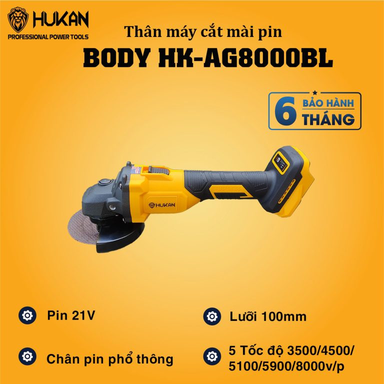 Thân máy cắt mài pin BODY HK-AGC8000BL