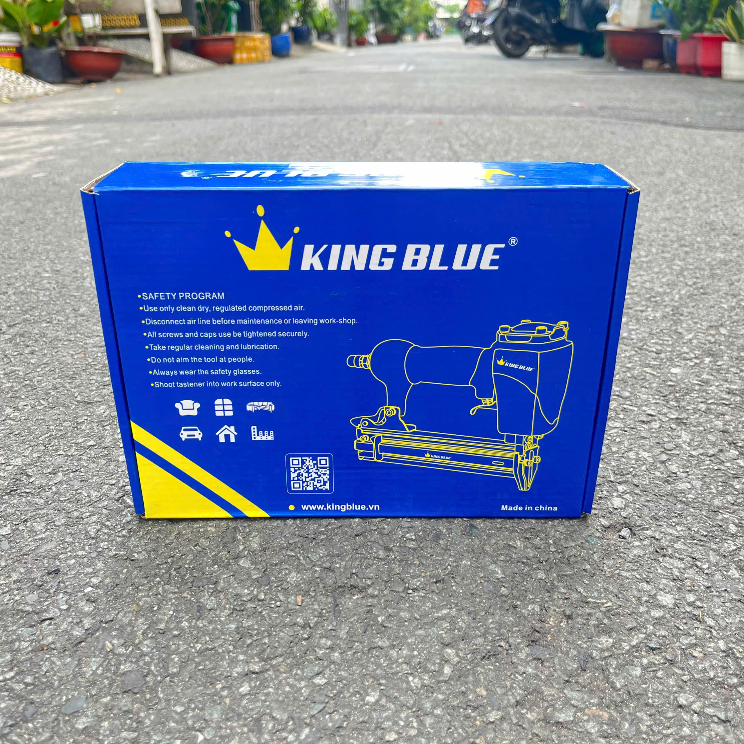 Súng Bắn Đinh Khí Nén King Blue KBO-FG30 (đinh thắng 1-3 phân)