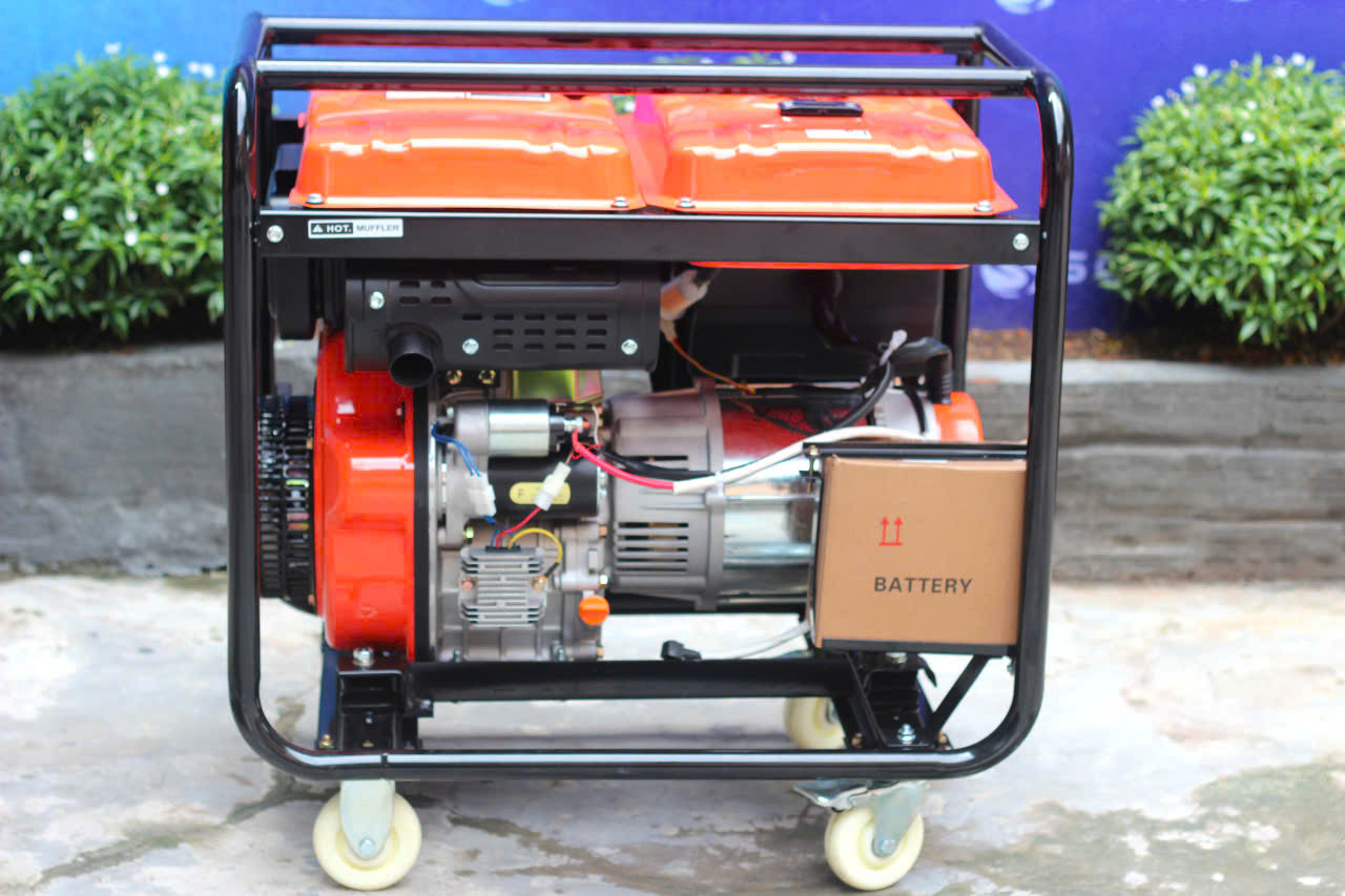 Tổ máy phát điện DIESEL KABUTO KBT7900D (7.0 KW- có đề, bánh xe)