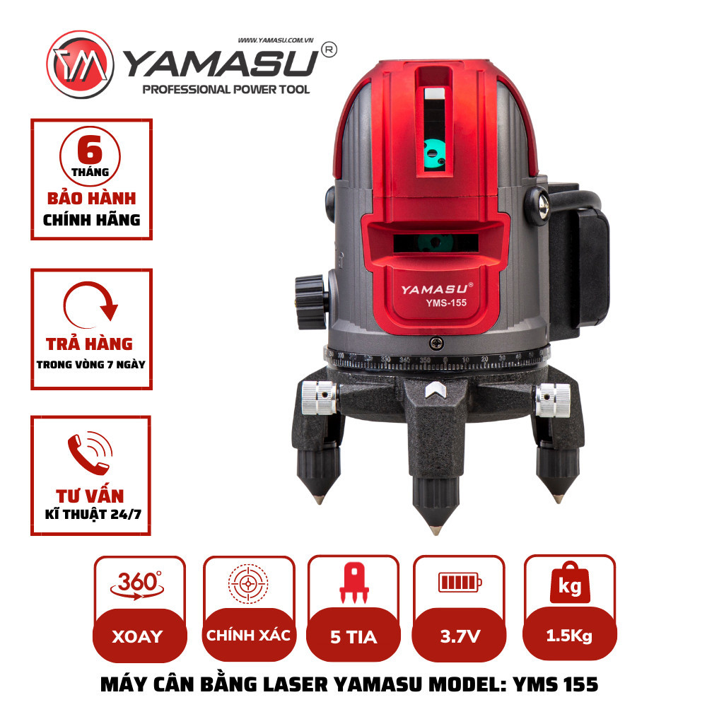 Máy laser cân bằng 5 tia xanh YMS-155