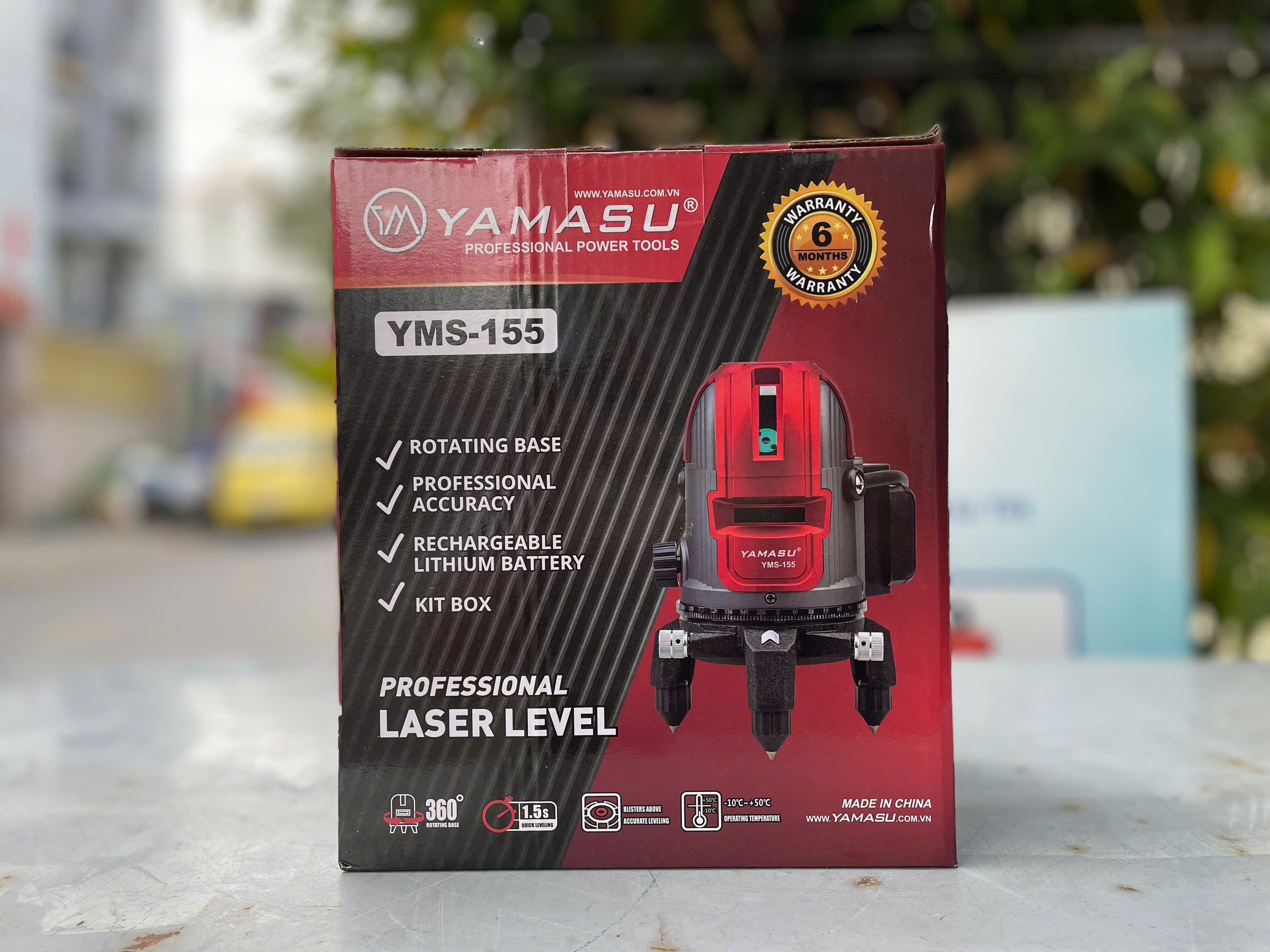 Máy laser cân bằng 5 tia xanh YMS-155