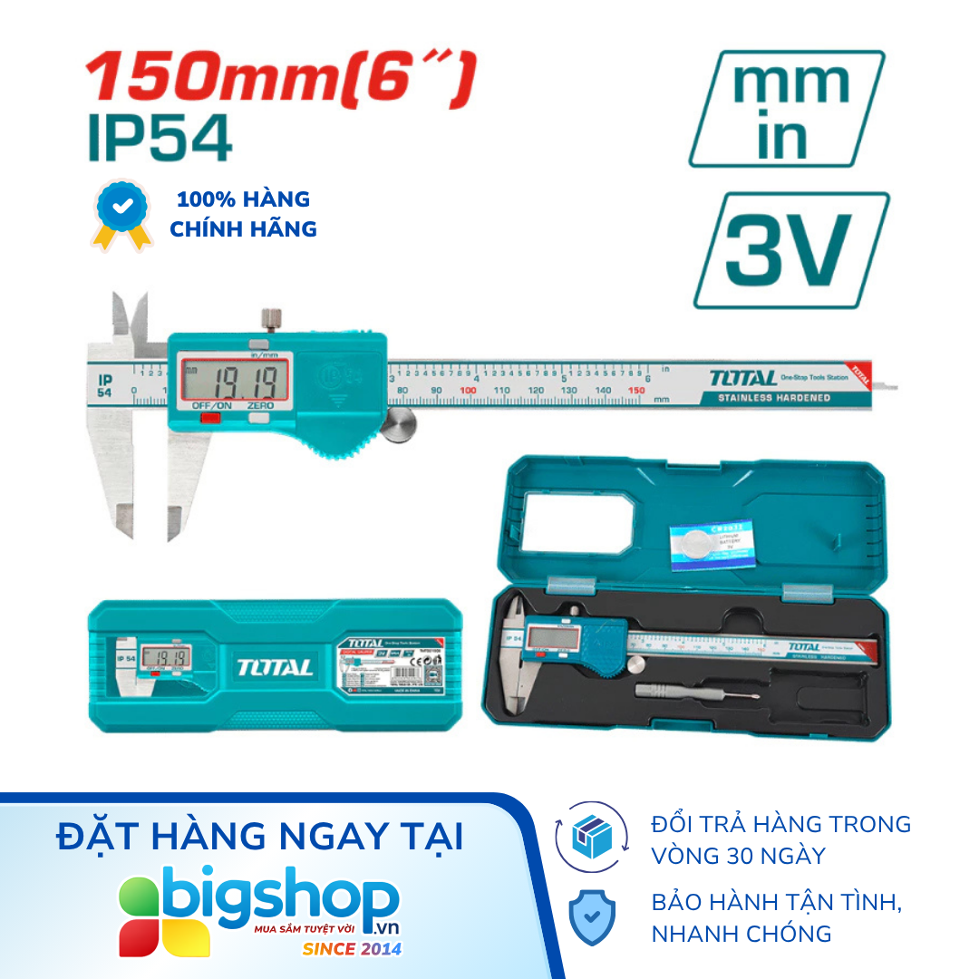 Thước cặp điện tử 150mm TOTAL TMT321506 (IP54)