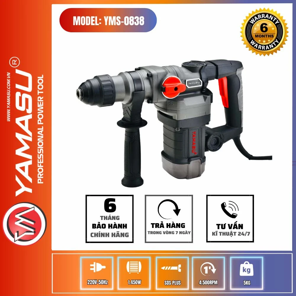 Máy khoan bê tông công suất 1450W YAMASU YMS-0838