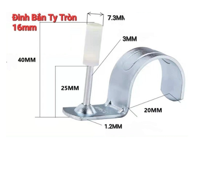 Hộp 100, 200 đinh hạt nổ dành cho súng bắn ty trần đủ loại, 7.3mm