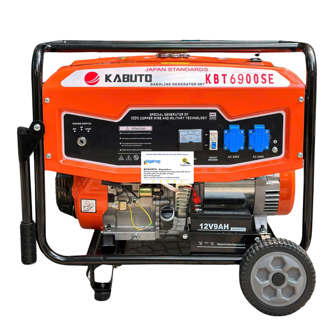 Máy phát điện KABUTO KBT7900SE, 7KW, CÓ đề, có bánh xe