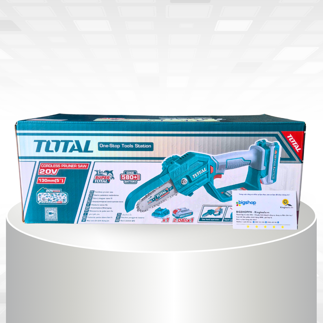 Máy cưa xích dùng pin 20V TOTAL TGSLI20581 (1 Pin 2.0Ah & Sạc)
