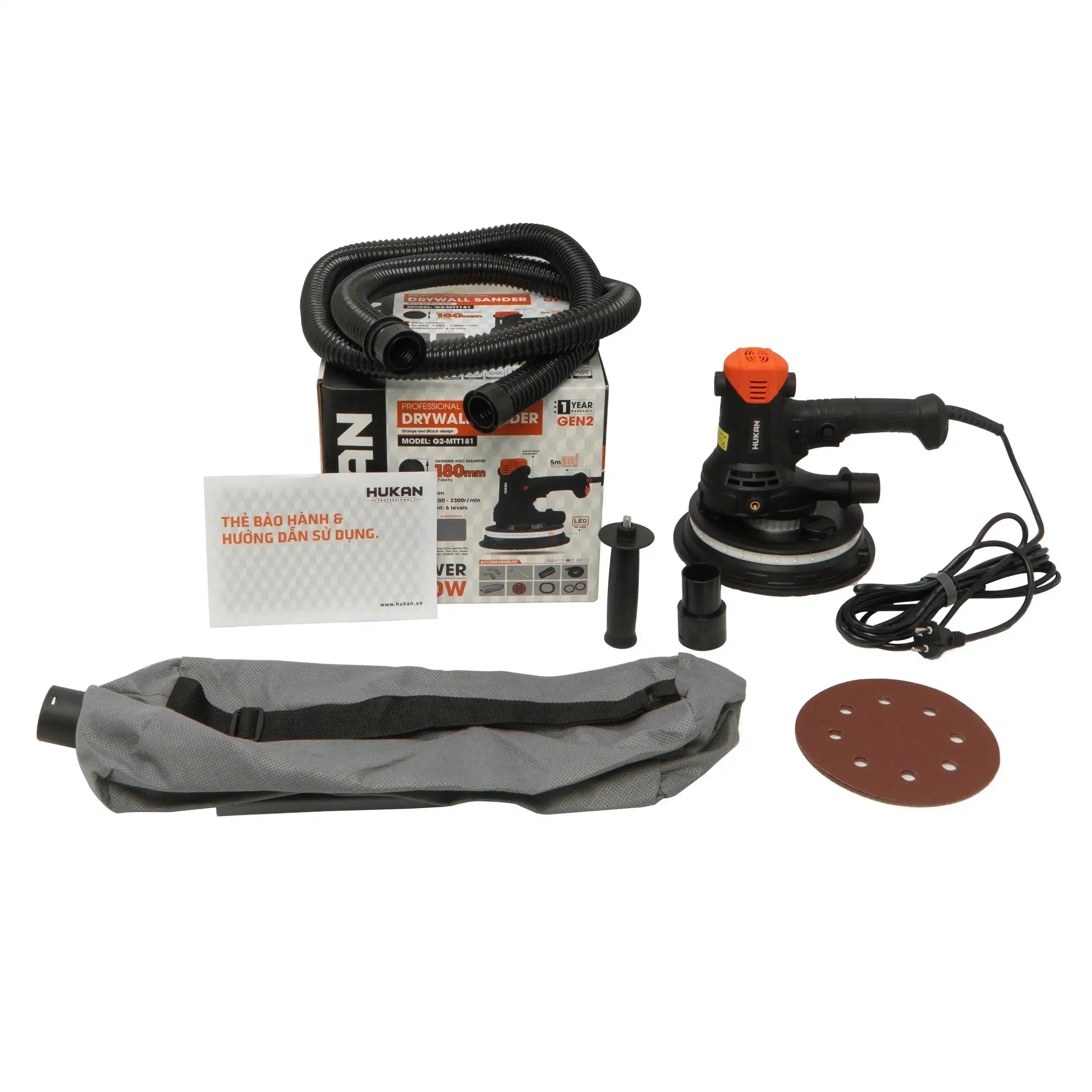 Máy chà tường Hukan G2-MTT181 ( LED và Chỉnh Tốc )