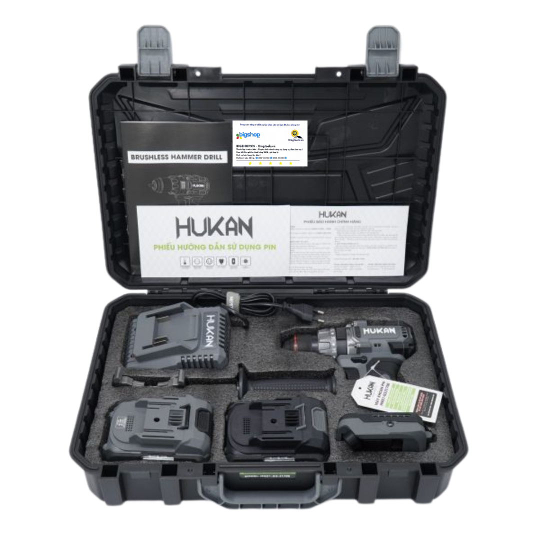 Máy khoan pin 13mm HUKAN HM21-G2-Z1700 (GEN 2)