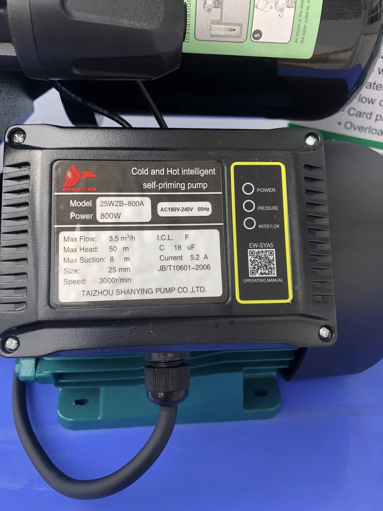 Máy bơm tự mồi Shanying 25WZB-800A-800W
