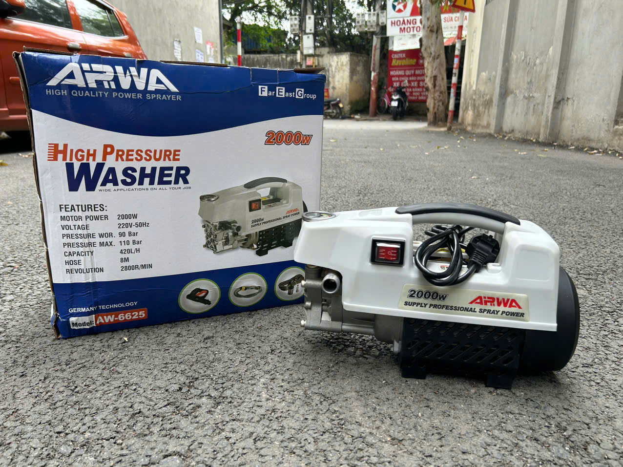 Máy rửa xe 2000W ARWA AW-6625 - Hàng chính hãng