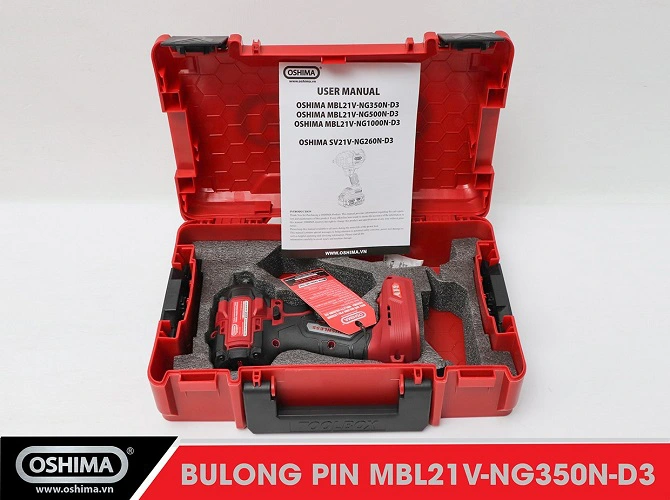 Máy mở bu lông pin lithium Oshima MBL21V-NG350N-D3