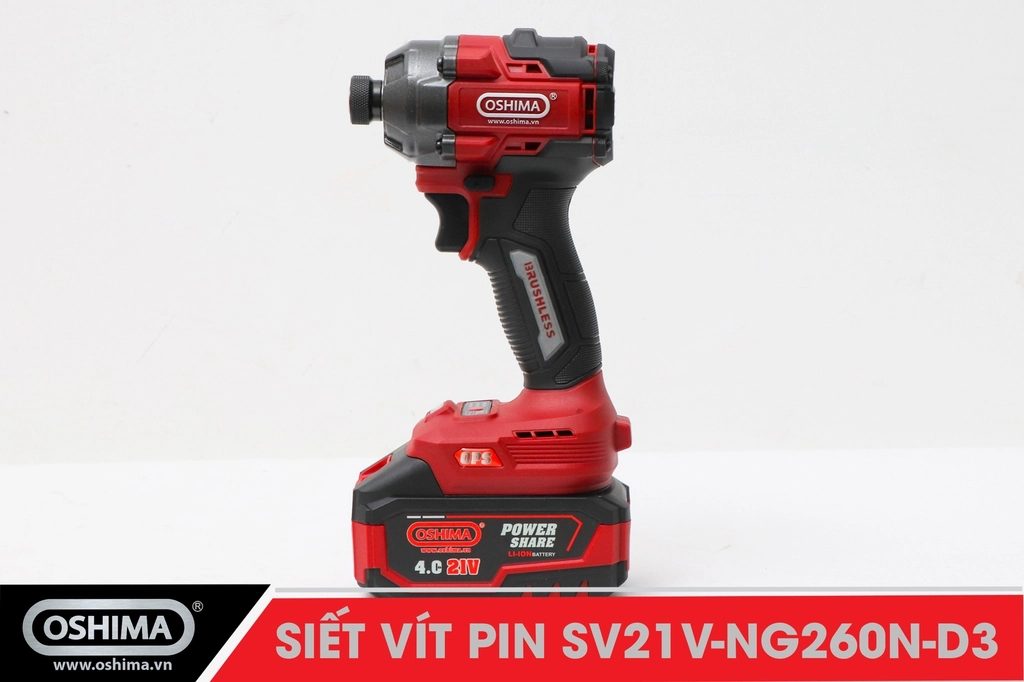 Máy siết vít pin lithium Oshima SV21V-NG260N-D3 