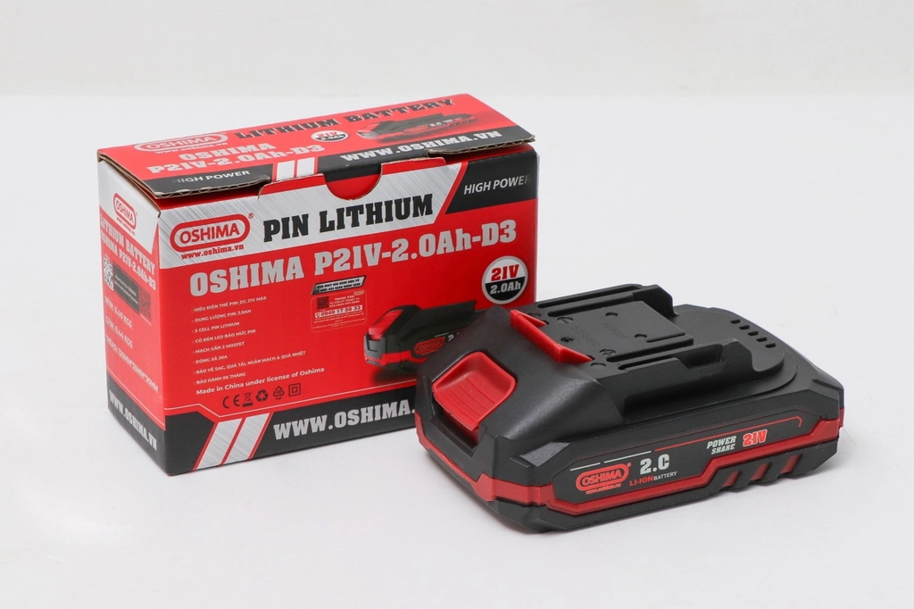 Pin Lithium Oshima P21V-2.0Ah-D3