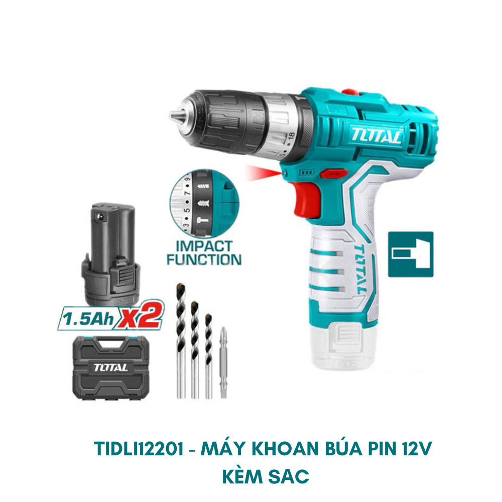 Máy khoan pin 12V Total TDLI12328 (không kèm dây & đầu sạc)