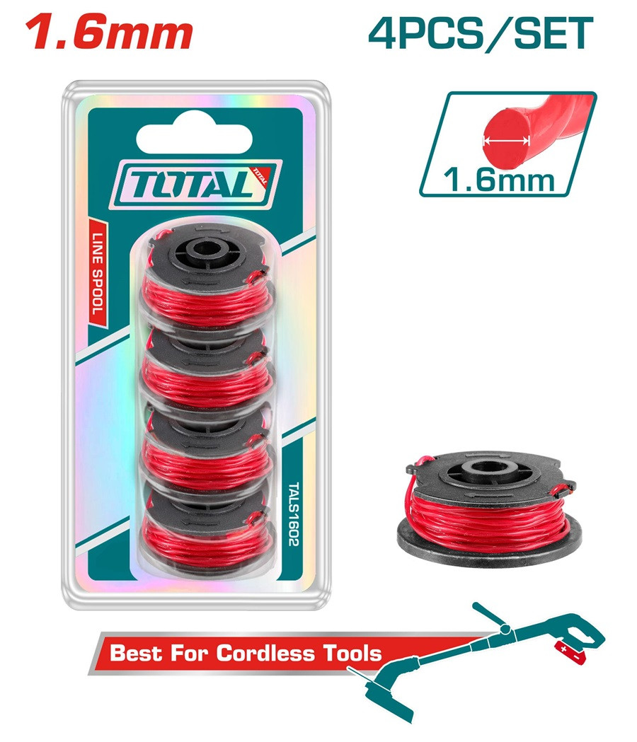 Bộ 4 cuộn cước cắt cỏ 1.6mm Total TALS1602