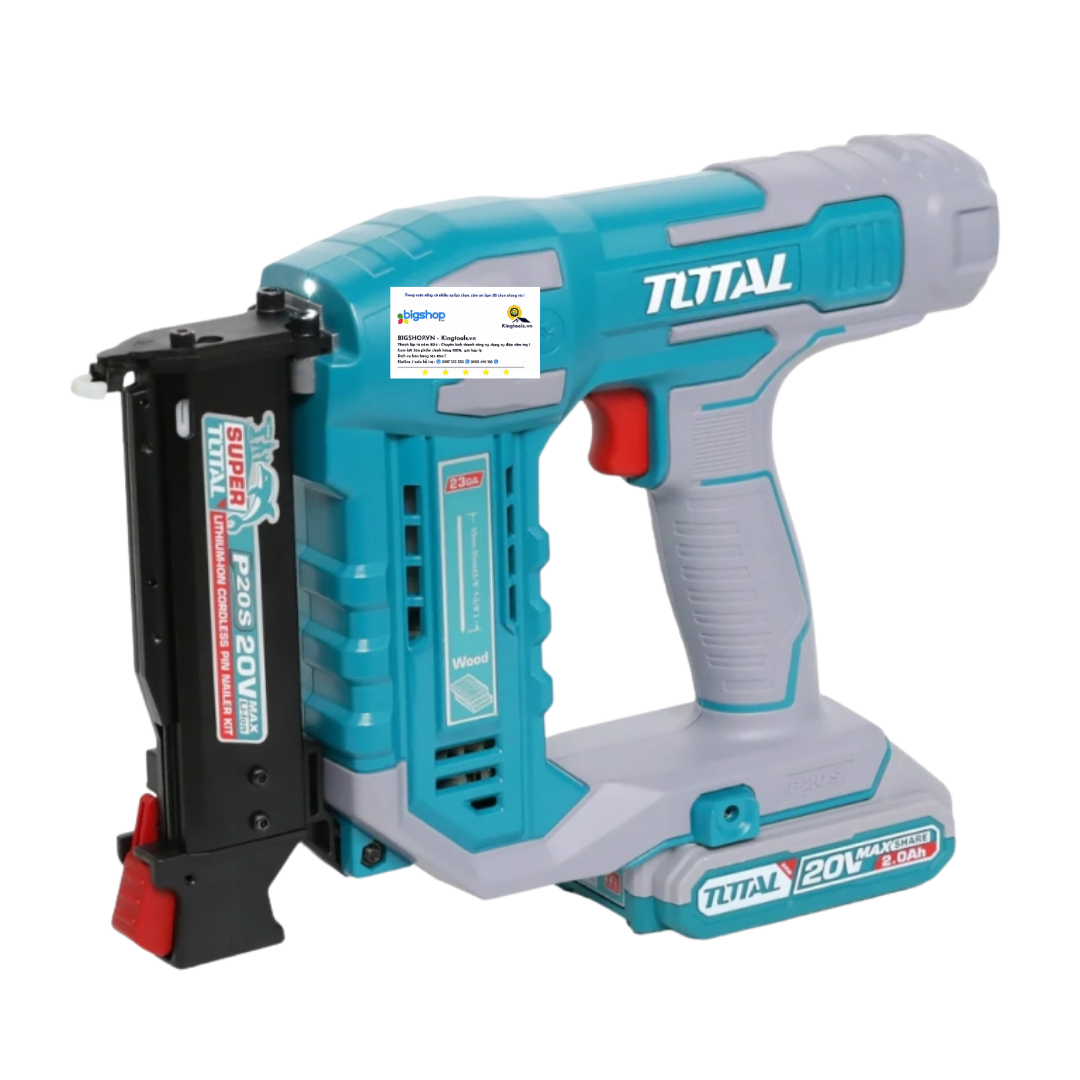 Máy bắn ghim 35mm dùng pin TOTAL TCBNLI3606 (1 pin 2.0Ah và 1 sạc)