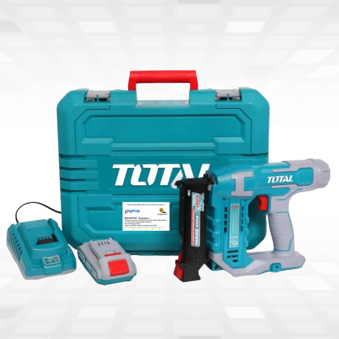Máy bắn ghim 35mm dùng pin TOTAL TCBNLI3606 (1 pin 2.0Ah và 1 sạc)