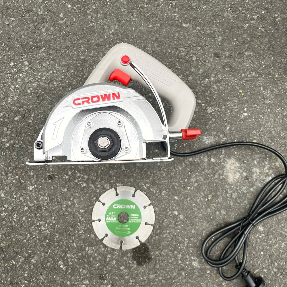 Máy cắt gạch Crown CT15228, 110mm, 1300W, cắt sâu 33mm